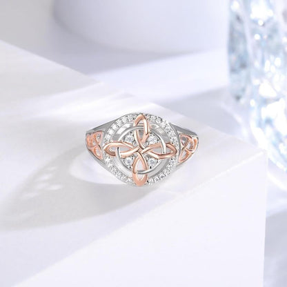 Zilveren heksenknoop ring