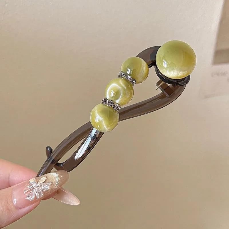 Elegante haarclip met rozen- en parelmotief
