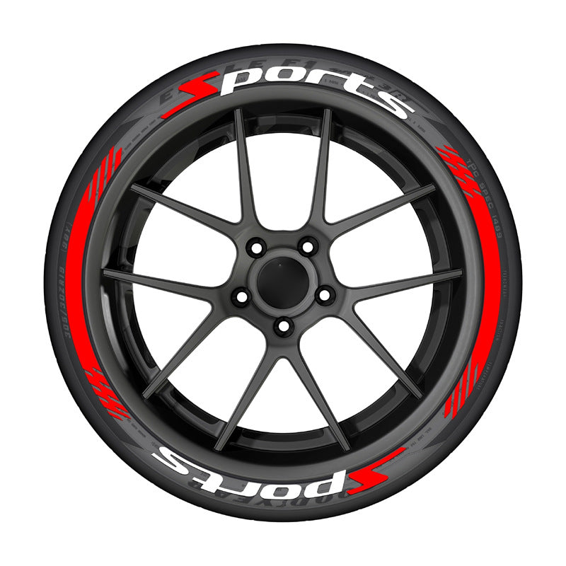 3D Auto Bandenstickers - 4 stuks