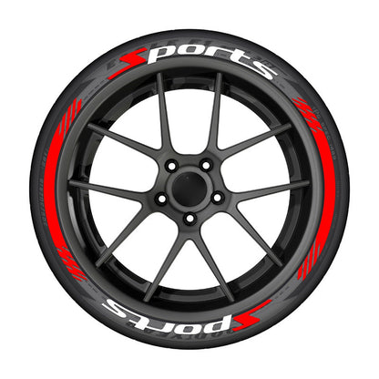 3D Auto Bandenstickers - 4 stuks