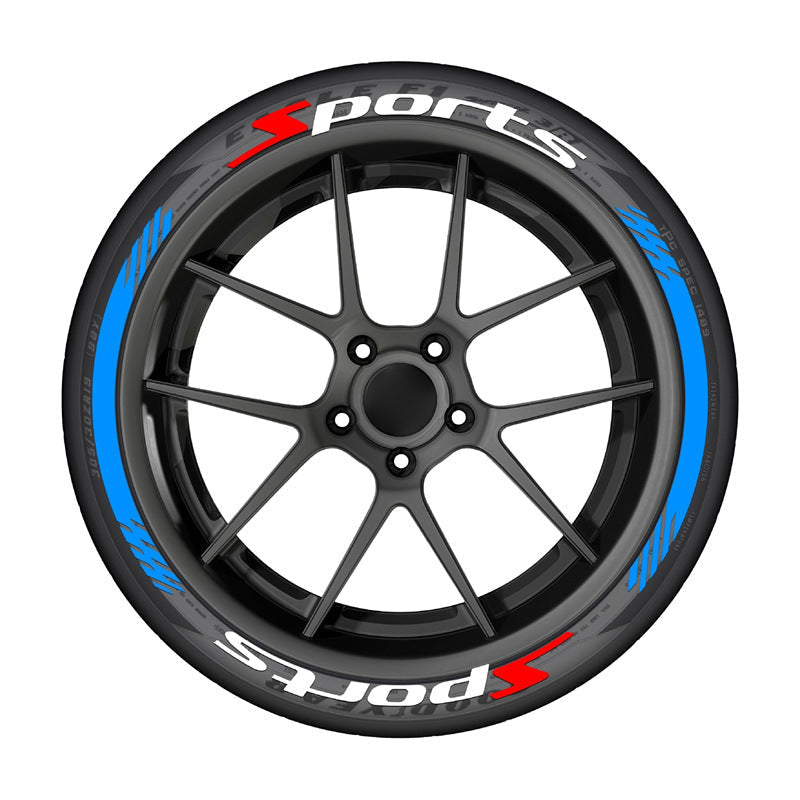3D Auto Bandenstickers - 4 stuks