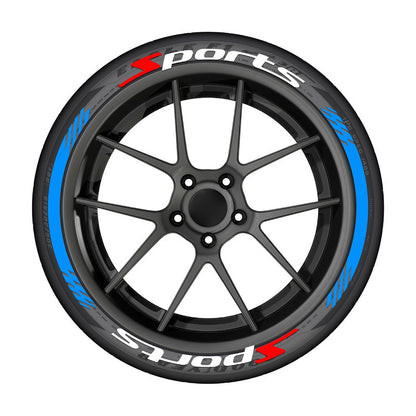 3D Auto Bandenstickers - 4 stuks
