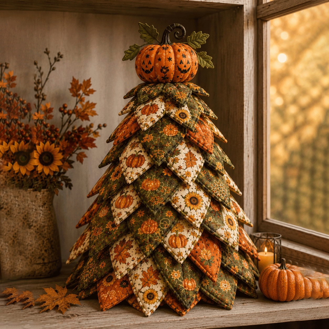 Halloweenboom DIY Naaiset met Gewatteerde stof