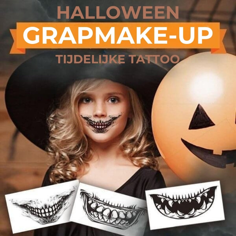Halloween make-up tijdelijke tatoeage
