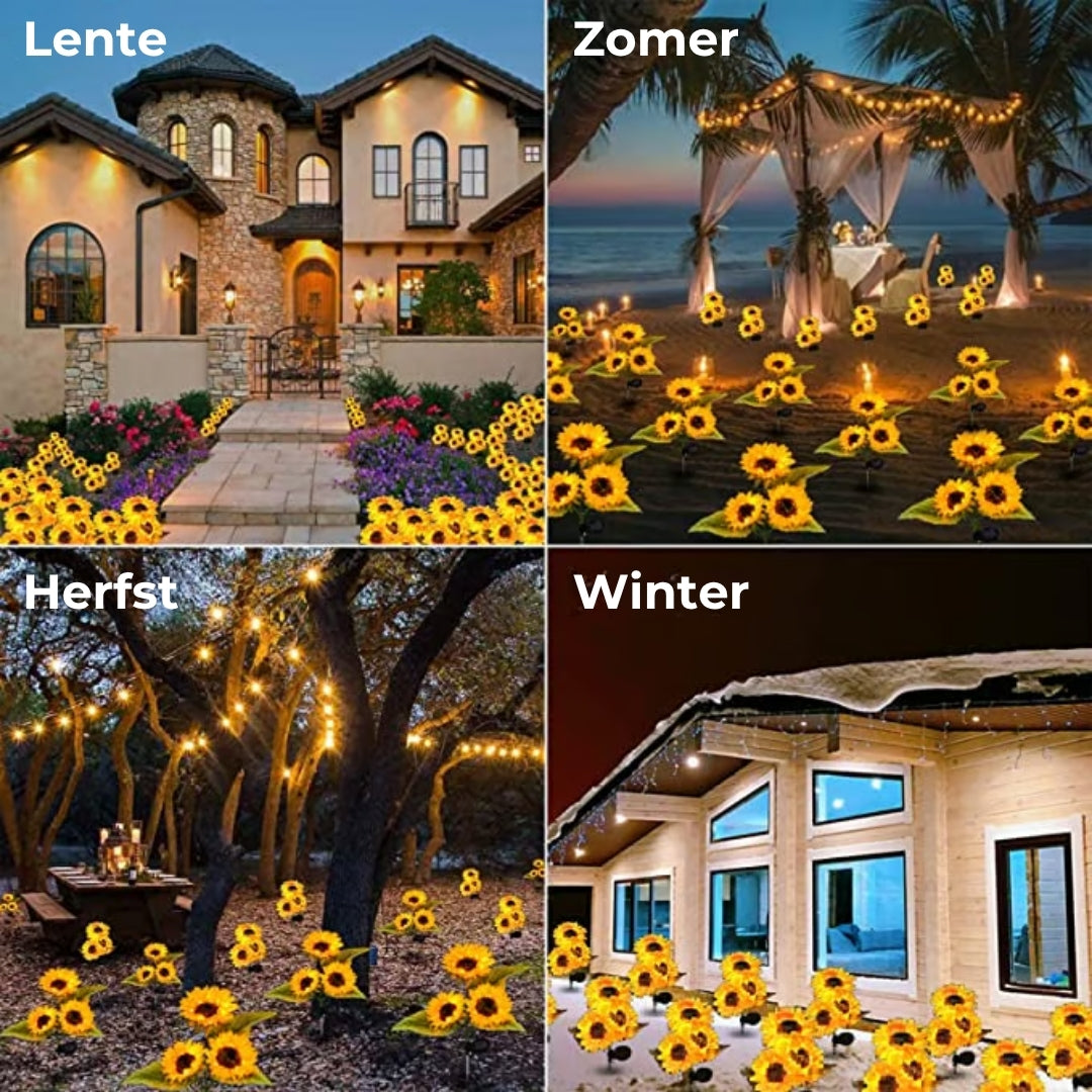 🌻 Waterdichte zonnebloem zonne-energie-lampen
