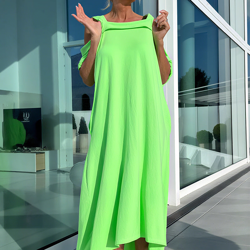 Casual Maxi-jurk Met Open Schouders Voor Dames