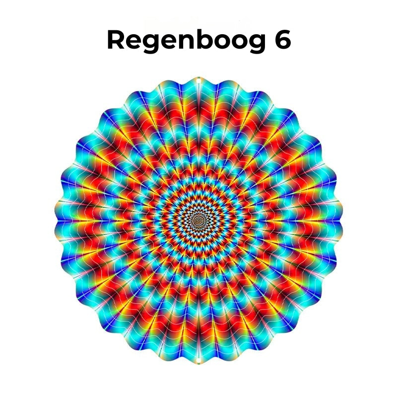 Hangende Windvanger Mandala-3D-effect