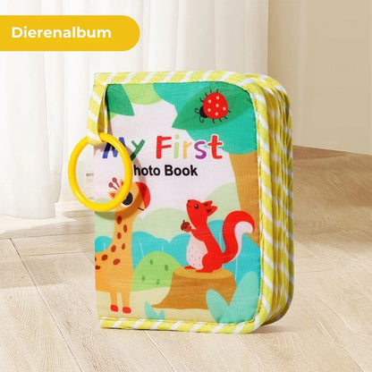 Zacht Babyfotoboek met Spiegel & Bijtring