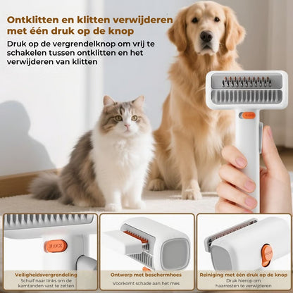 2-in-1 Zelfontklittende Kam voor Huisdieren
