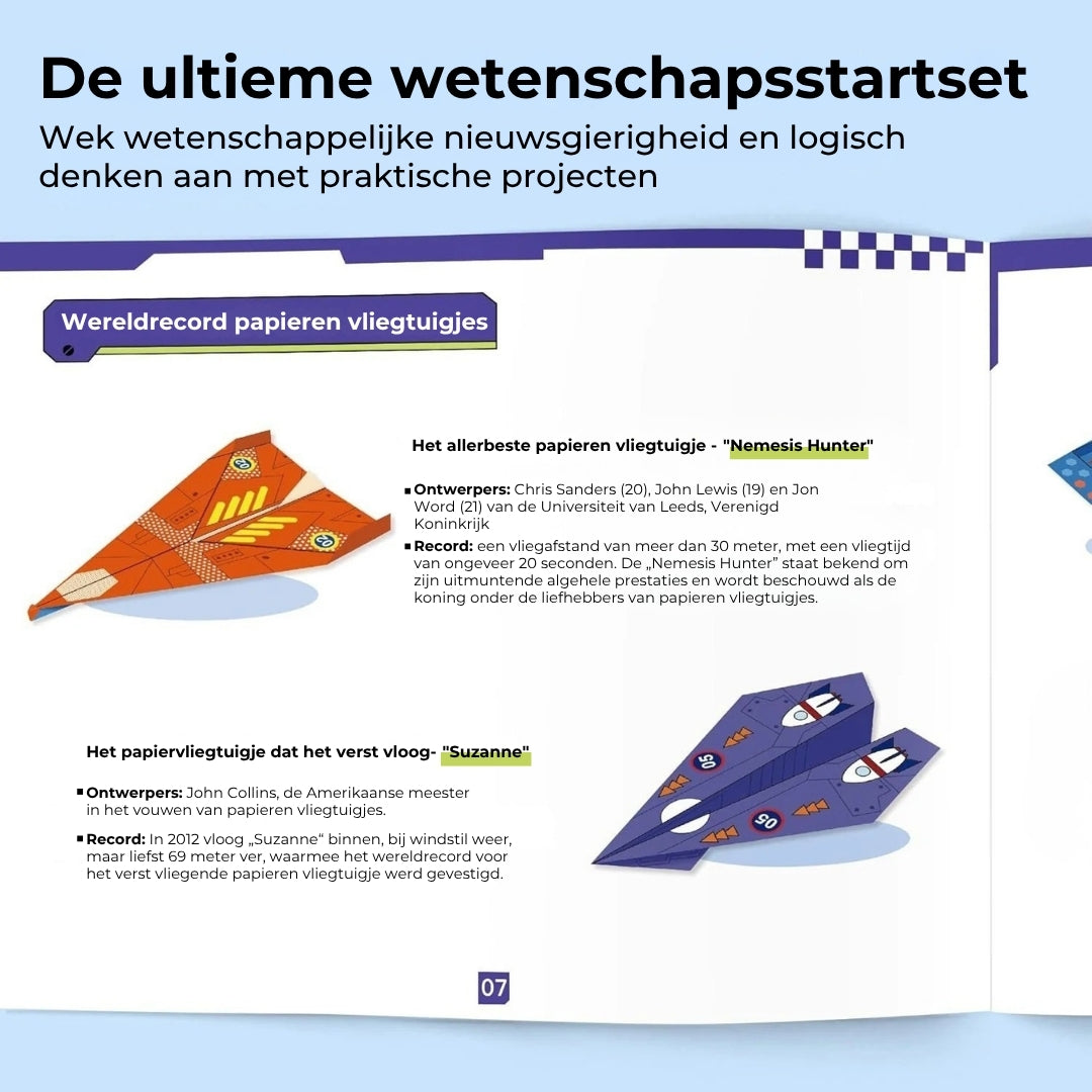 Creatieve DIY Papieren Vliegtuigjesset