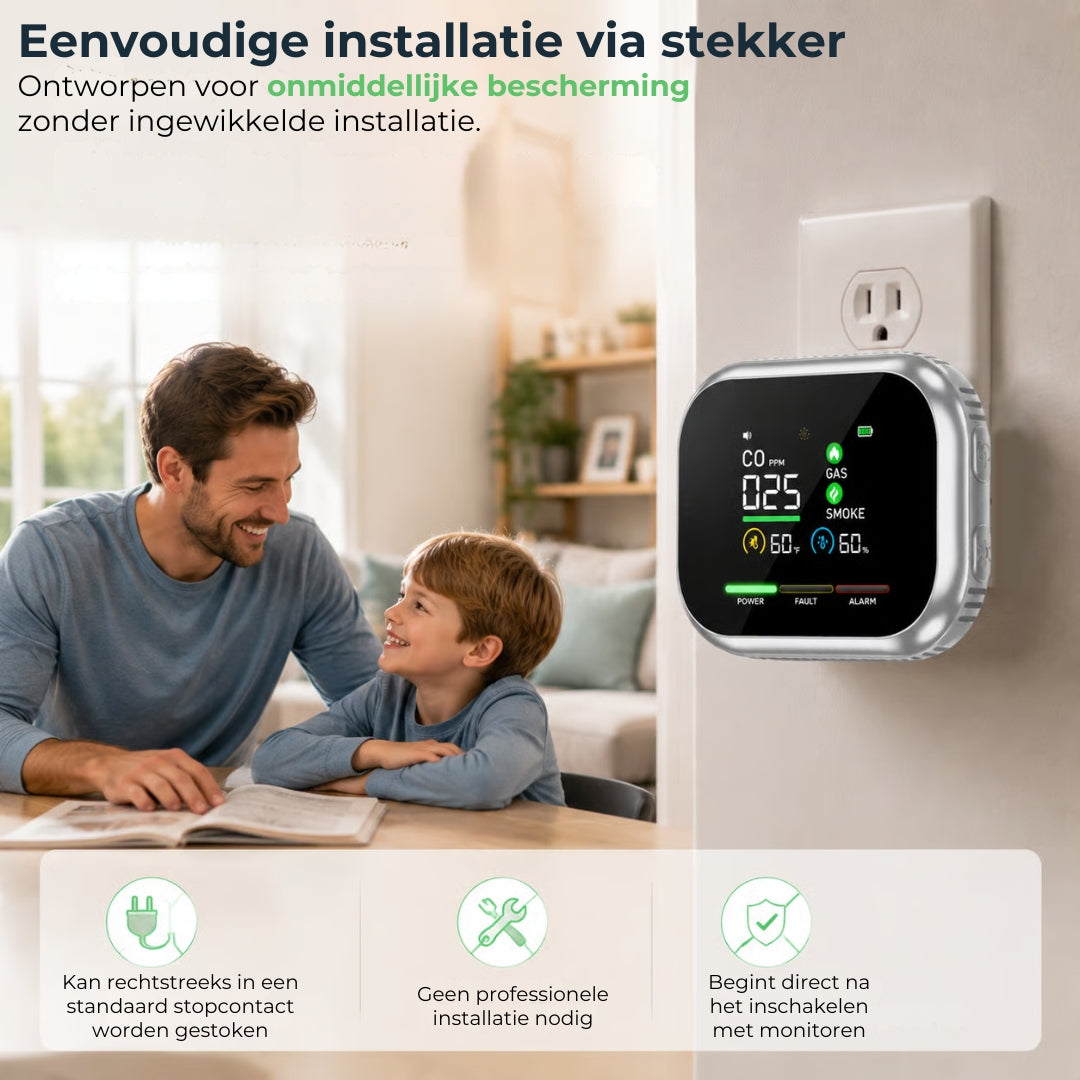 6-in-1 Slimme Veiligheidsdetector - Tot 12 Detecteerbare Stoffen