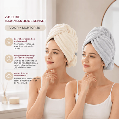 Ultrazachte absorberende haardroogdoek