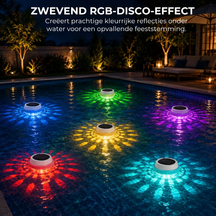 Drijvende RGB Zwembadlamp op Zonne-energie