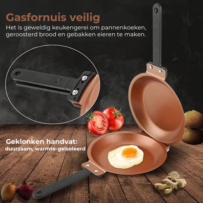 Dubbelzijdige Anti-Aanbakpan
