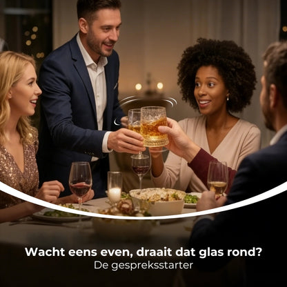 360° draaiende kristalglazen