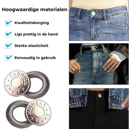 Metalen Broek Knoopverlengers - 10 Stuks