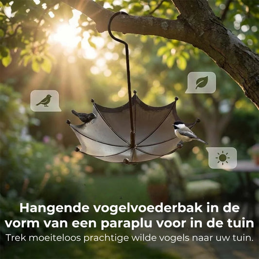 Hangende Paraplu Voer- en Drinkbak voor Vogels
