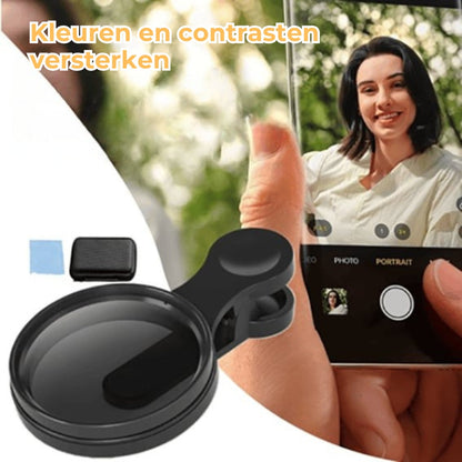 📸 Draagbare polarisatiefilter voor smartphones (geschikt voor alle modellen)