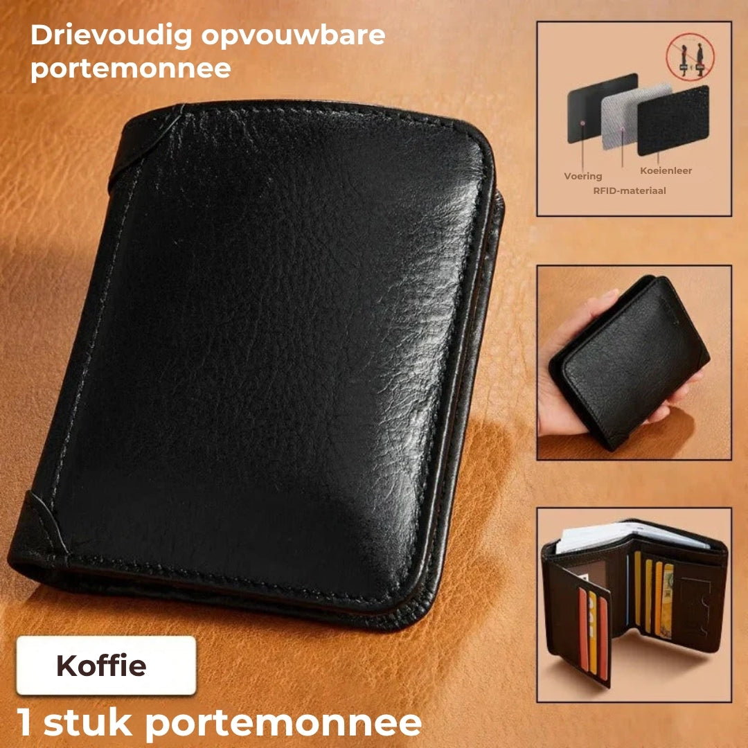 Ultradunne Leren RFID Portemonnee