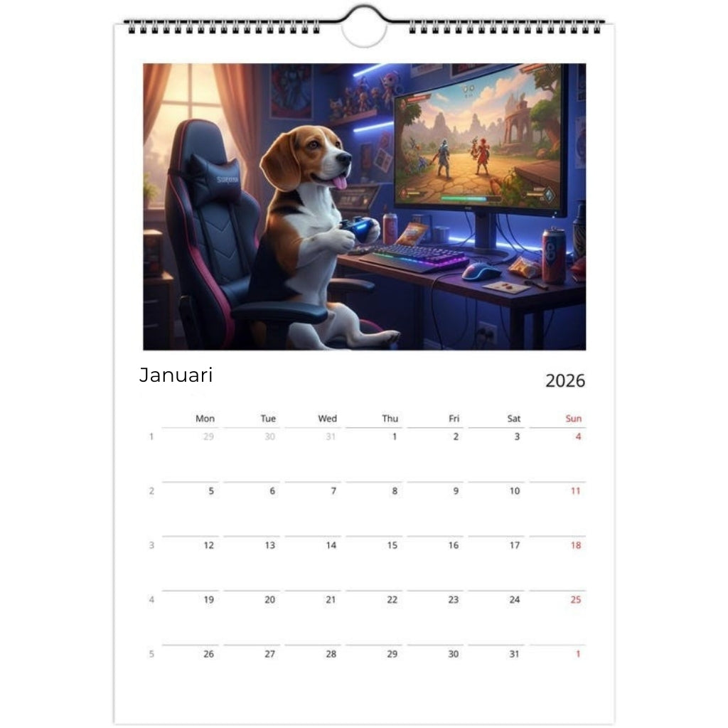Beagle-hond Kalender 2026 - Dagelijkse activiteiten