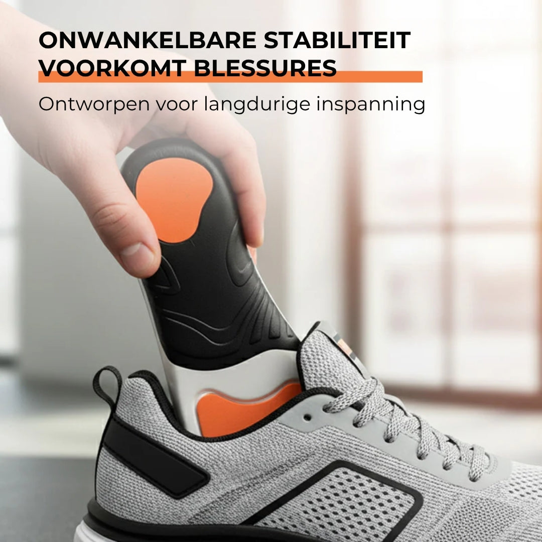 Sportinlegzolen met schokdemping en steun voor de voetboog