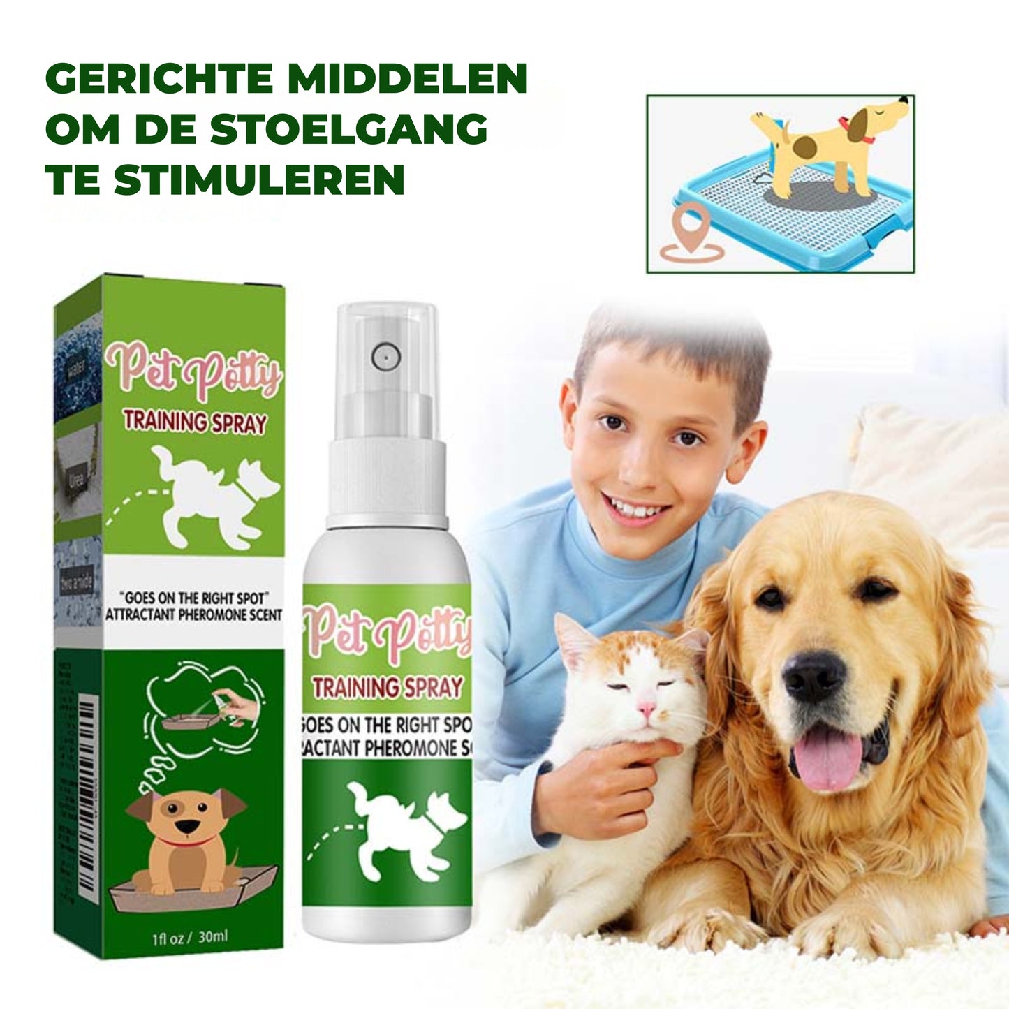Huisdieren zindelijkheidsspray