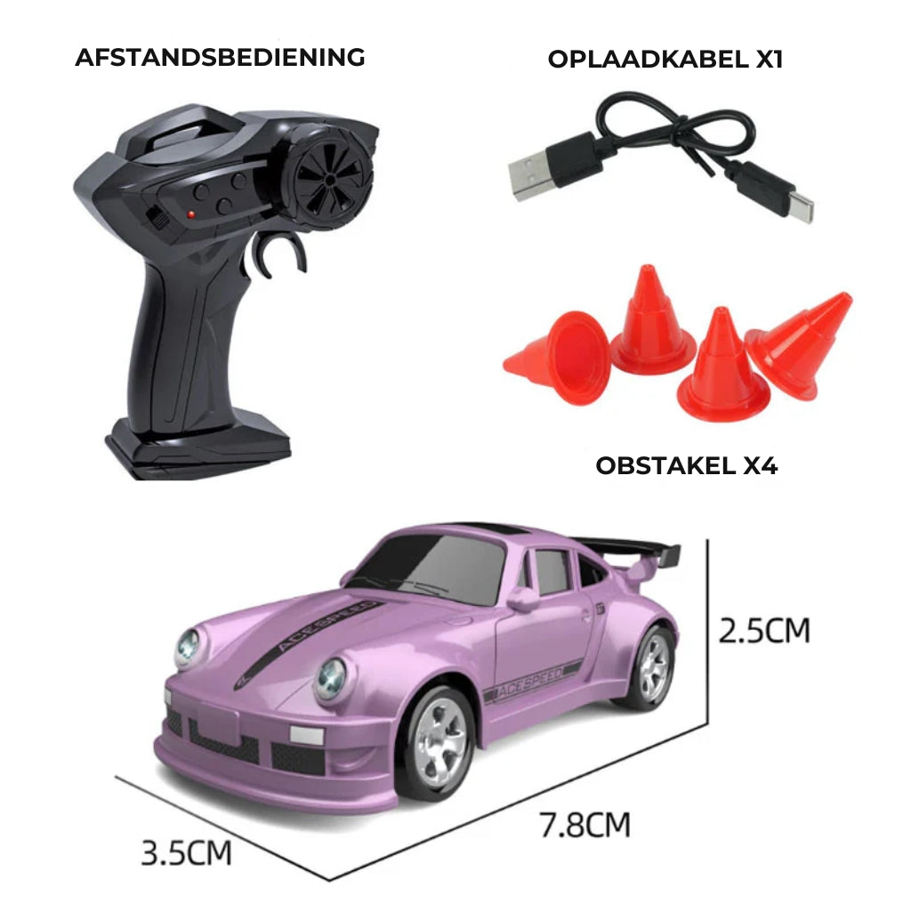 Mini-raceauto met afstandsbediening