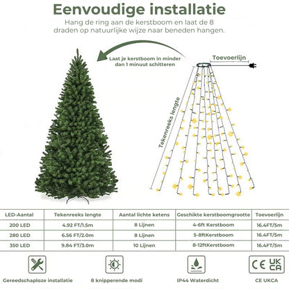 Waterval Kerstboomlampjes