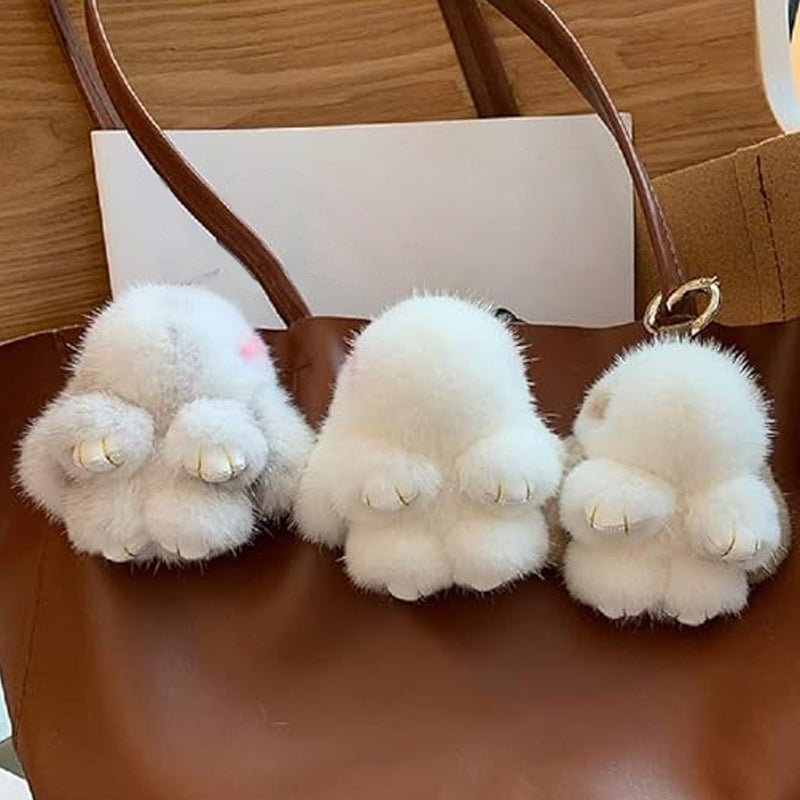 Handgemaakte zachte Bunny PomPom-hangers