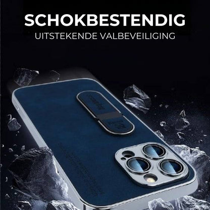 Veganistisch Leren iPhone Hoesje met Ringhouder