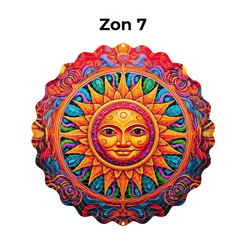 Hangende Windvanger Mandala-3D-effect