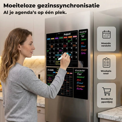 Magnetisch Kalenderbord met Uitwisbare Stiften