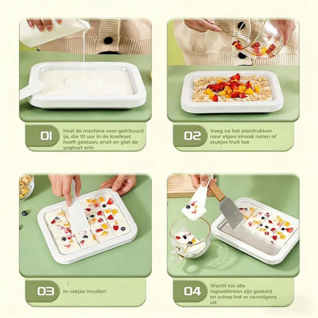 Gekoeld IJsrol Bord | Zelf Roomijs Rollen Maken met Fruit