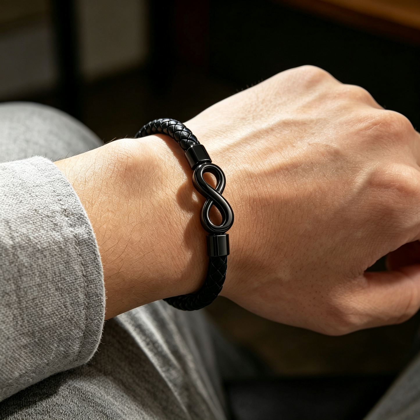 Premium Gevlochten Leren Armband voor Heren