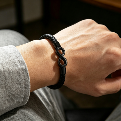 Premium Gevlochten Leren Armband voor Heren