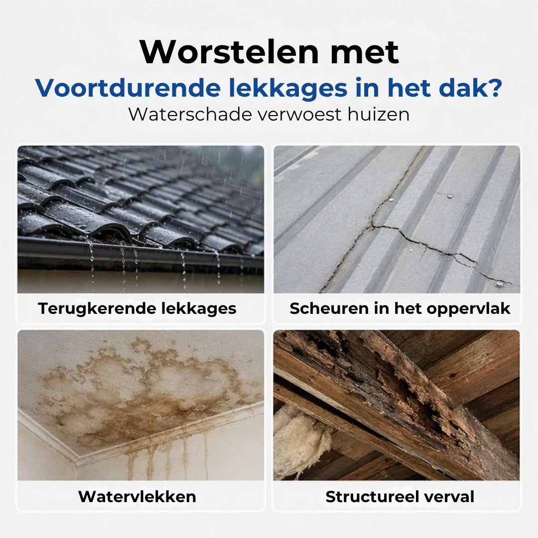 Dakafdichtingskit met Kwastje - Transparant en Waterdicht