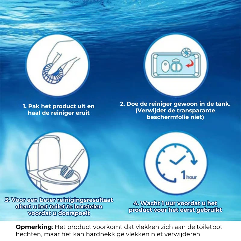 Cleaner Pro° Toilettablets: Automatische Drop-in Toiletreinigings Tabletten