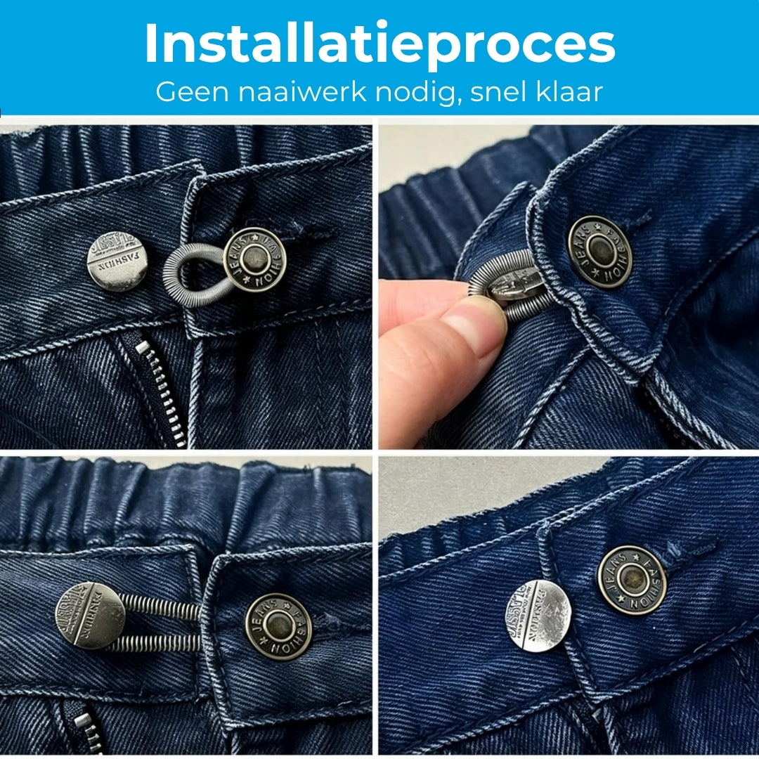 Metalen Broek Knoopverlengers - 10 Stuks