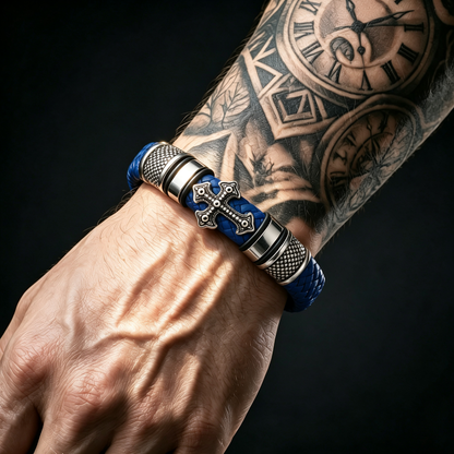 Premium Gevlochten Leren Armband voor Heren