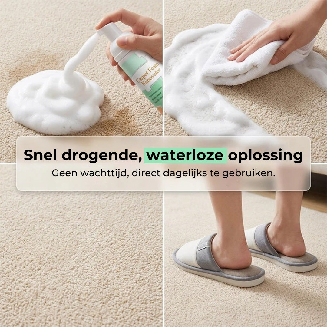 Waterloze Tapijtreiniger met Microschuimtechnologie