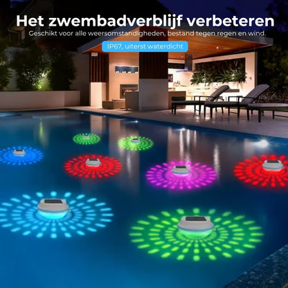 Drijvende RGB Zwembadlamp op Zonne-energie