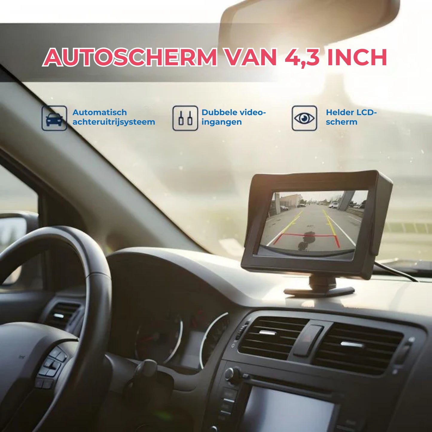 HD-Achteruitrijcamera met Display