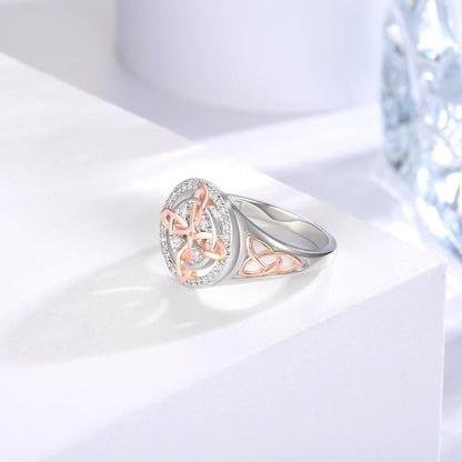 Zilveren heksenknoop ring