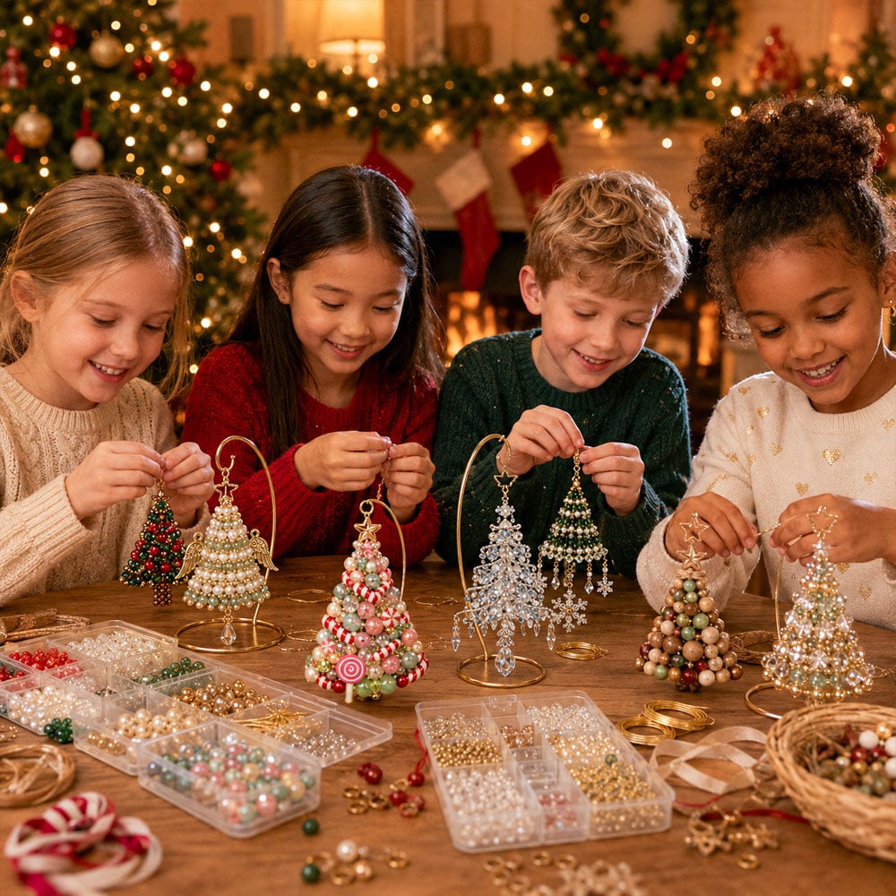 DIY Kerstboomornament met Kralen – Creatieve Kerstboomversiering