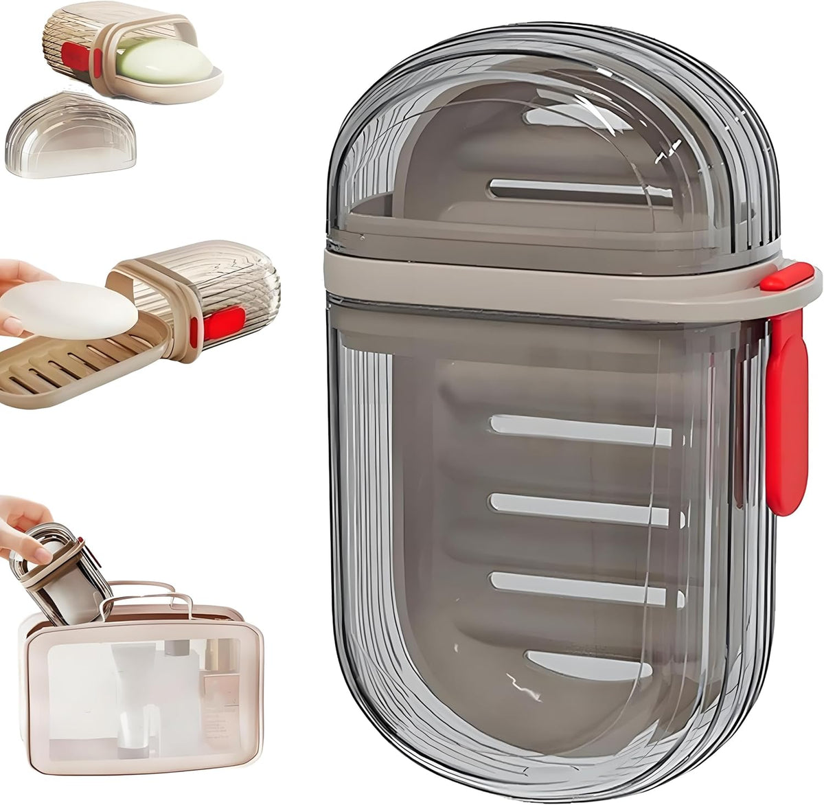 Reiszeepdoosje met afvoer