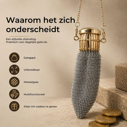 Vintage Metaalgaas Zakportemonnee