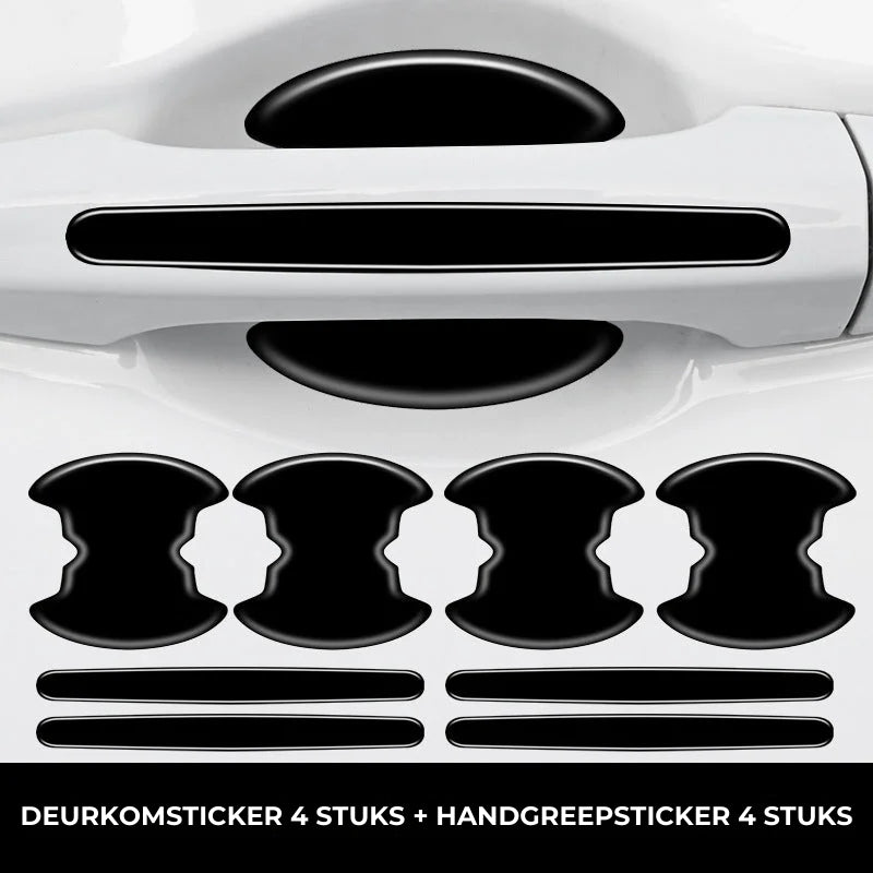 Auto Deurkom Beschermer + Anti-Kras Sticker - 4 Stuks