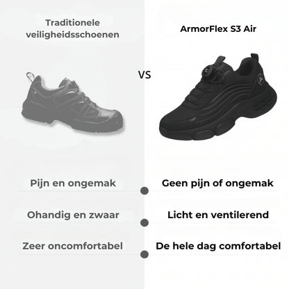 ArmorFlex S3 Air – Luchtdoorlatende, ultralichte veiligheidsschoenen met stalen neus en draaisluiting