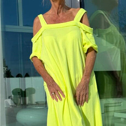 Casual Maxi-jurk Met Open Schouders Voor Dames