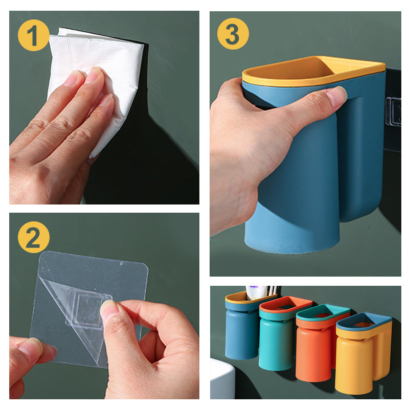 Wandgemonteerde Tandenborstelhouder met Beker